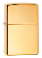 Купить Зажигалка ZIPPO Classic с покрытием High Polish Brass, латунь/сталь, золотистая, 38x13x57 мм арт. 254B