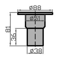 Купить Горловина заливная 38мм сталь арт. 008811