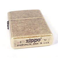 Купить Зажигалка ZIPPO, с покрытием Anitque Brass™, латунь/сталь, матовая, 38x13x57 мм арт. 201FB