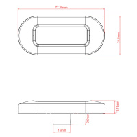 Купить Светильник для подсветки палуб и трапов светодиодный 75х32 мм, белый теплый свет SS арт. B013106-WH