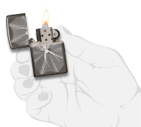 Купить Зажигалка ZIPPO Classic с покрытием Black Ice®, латунь/сталь, чёрная, глянцевая, 38x13x57 мм арт. 29733