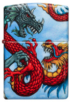 Купить Зажигалка Zippo Dragon с покрытием White Matte, латунь/сталь, разноцветная, матовая, 38x13x57 мм арт. 49354
