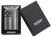 Купить Зажигалка ZIPPO Armor™ с покрытием Antique Silver Plate™, латунь/сталь, серая, матовая, 38x13x57 мм арт. 28974