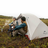 Купить Палатка  Naturehike Star-river 2 NH17T012-T двухместная сверхлегкая с ковриком, серо-черная, 6927595716489 арт. 6927595716489