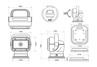 Купить Прожектор с дистанционным управлением; черный корпус; галоген; брелок; модель 950 арт. SL001ABSD