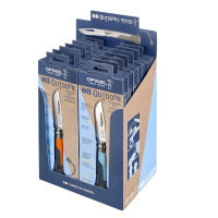 Купить Набор-дисплей Opinel, 14 ножей №8 Outdoor Earth из нержав стали, 7 синих + 7 оранжевых, 001841 арт. 001841