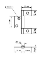 Купить Петля 86х30х1.3 мм, нержавеющая (упаковка из 10 шт.) арт. 21410_pkg_10