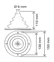 Купить Уплотнитель для тросов управления серый; д. 152 мм арт. CU2809