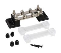 Купить Колодка распределительная электромонтажная с защитной крышкой, 2 планки по 4 контактов (упаковка из 4 шт.) арт. MR322DC_pkg_4