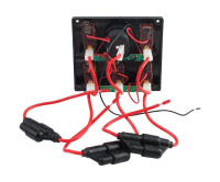 Купить Панель бортового питания 5 переключателей, разъем прикуриватель, индикация (упаковка из 24 шт.) арт. C91341LED_pkg_24