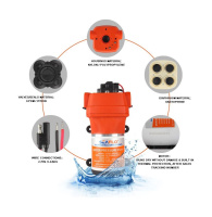 Купить Помпа водоподающая мембранная SeaFlo, 24 В, 17 л/мин, 2.8 бар, 3 А (упаковка из 8 шт.) арт. SFDP204504041_pkg_8