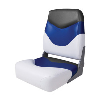 Купить Сиденье мягкое складное Premium High Back Boat Seat, бело-синее арт. 75128WBC