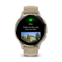 Купить GARMIN VENU 3S Soft gold stainless steel bezel with French grey case and leather band 010-02785-55 арт. 010-02785-55