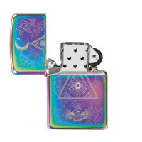 Купить Зажигалка ZIPPO Classic с покрытием Multi Color, латунь/сталь, разноцветная, глянцевая, 38x13x57 мм арт. 49061