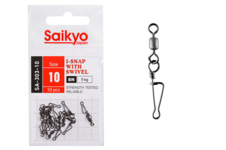 Купить Вертлюг с застежкой Saikyo SA-303-10 - 10 шт (5кг) арт. SA-303-10