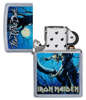 Купить Зажигалка ZIPPO Iron Maiden с покрытием Street Chrome™, латунь/сталь, серебристая, 38x13x57 мм арт. 49234