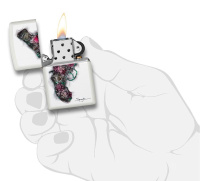Купить Зажигалка ZIPPO Spazuk с покрытием White Matte, латунь/сталь, белая, матовая, 38x13x57 мм арт. 29894