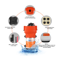 Купить Помпа водоподающая мембранная SeaFlo, 12 В, 17 л/мин, 2.8 бар, 6 А арт. SFDP104504041