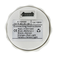 Купить Указатель температуры двигателя цифровой 25-120 гр.; черный циферблат; нержавеющий ободок; д. 52 мм арт. JMV00284_KY24000