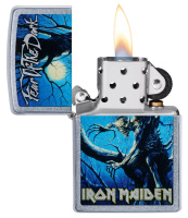 Купить Зажигалка ZIPPO Iron Maiden с покрытием Street Chrome™, латунь/сталь, серебристая, 38x13x57 мм арт. 49234