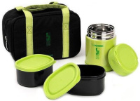 Купить Термос для еды Zojirushi SW-EZE (0,35 литра), зеленый с чехлом арт. SW-EZE35-GA