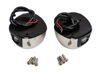 Купить Огни ходовые светодиодные, комплект, нержавеющий корпус, 12 В арт. E011026-SS