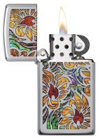 Купить Зажигалка ZIPPO Slim® с покрытием High Polish Chrome, латунь/сталь, серебристая, 29x10x60 мм арт. 29702