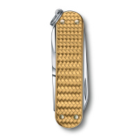 Купить Нож-брелок VICTORINOX Classic SD Precious Alox "Brass Gold", 58 мм, 5 функций, золотистый арт. 0.6221.408G