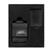Купить Набор ZIPPO: чёрная зажигалка Black Crackle® и чёрный нейлоновый чехол, в подарочной коробке арт. 49402