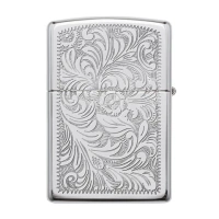 Купить Зажигалка ZIPPO Venetian® с покрытием High Polish Chrome, латунь/сталь, серебристая, 38x13x57 мм арт. 352