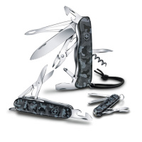 Купить Нож перочинный VICTORINOX Huntsman Navy Camouflage, 91 мм, 15 функций, серо-синий камуфляж арт. 1.3713.942