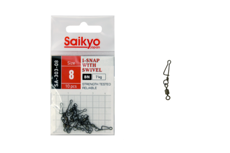 Купить Вертлюг с застежкой Saikyo SA-303-08 - 10 шт арт. SA-303-08