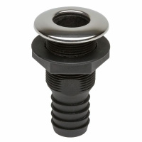 Купить Разъем водосброса пластиковый с крышкой из нержавеющей стали под шланг 32 мм, черный арт. BS3504
