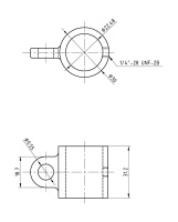 Купить Кронштейн леера 7/8" (22;2 мм) скользящий с петлей арт. 66121_Kof