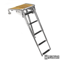 Купить Платформа носовая с трапом 4 ступени черные арт. 040246BT