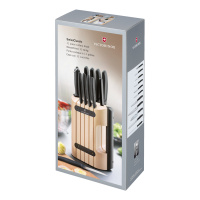 Купить Набор из 11 кухонных ножей VICTORINOX, чёрная рукоять, в подставке из бука высотой 35,5 см арт. 6.7153.11
