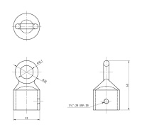 Купить Наконечник леера 1" (25;4 мм) с петлей арт. 66117_Kof