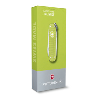 Купить Нож-брелок VICTORINOX Classic SD Alox Colors "Lime Twist", 58 мм, 5 функций, светло-зелёный арт. 0.6221.241G