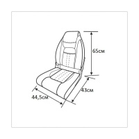 Купить Кресло складное мягкое Premium Designer High Back Seat, серый/чёрный арт. 75157GCB