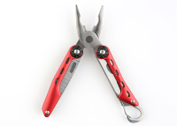 Купить Мультитул Stinger, 108x35 мм, 10 функций, нержавеющая сталь, красный, в комплекте нейлоновый чехол арт. MT-A036