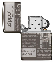 Купить Зажигалка ZIPPO Classic с покрытием Black Ice®, латунь/сталь, чёрная, глянцевая, 38x13x57 мм арт. 49049