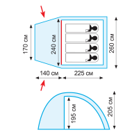 Купить Tramp палатка Bell 4 (V2) арт. TRT-81