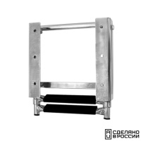 Купить Трап телескопический выдвижной, 2 черных ступени (ширина 285 мм.) арт. 040104BT