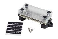 Купить Колодка распределительная электромонтажная с защитной крышкой, 2 планки по 6 контактов арт. BF426C6P