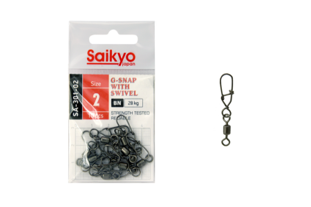 Купить Вертлюг с застежкой Saikyo SA-301-02 - 10 шт арт. SA-301-02