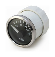 Купить Указатель температуры двигателя 40-120 гр., черный циферблат, нержавеющий ободок, д. 52 мм арт. JMV00276_KY14004_sale