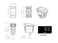 Купить Переключатель двухпозиционный ON-OFF 12 В/20А 4Р арт. AES111882P