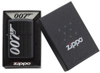 Купить Зажигалка ZIPPO James Bond 007™ с покрытием Black Matte, латунь/сталь, чёрная, матовая, 38x13x57 мм арт. 29718