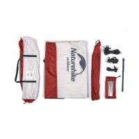 Купить Тент Naturehike Hexagon NH16T013-S, 150D, 520*460 см для кемпинга, серый с голубым (с двумя стойками), 6927595777794 арт. 6927595777794