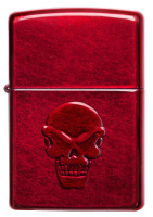 Купить Зажигалка ZIPPO Doom с покрытием Candy Apple Red, латунь/сталь, красная, глянцевая, 38x13x57 мм арт. 21186